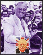 Laos 1999 Great People of the 20th Century (Churchill & Roosevelt) imperf souvenir sheet unmounted mint