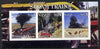 Eritrea 2002 Steam Locos #04 imperf sheetlet containing set of 3 values each with Rotary Logo unmounted mint