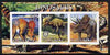 Eritrea 2002 Dinosaurs #03 imperf sheetlet containing set of 3 values each with Rotary Logo unmounted mint