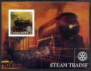 Eritrea 2002 Steam Locos #01 imperf m/sheet with Rotary Logo unmounted mint