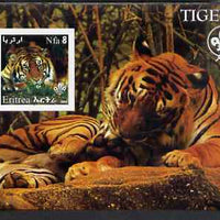 Eritrea 2002 Tigers imperf m/sheet with Scouts Logo unmounted mint