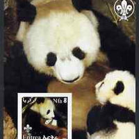 Eritrea 2002 Pandas imperf m/sheet with Scouts Logo unmounted mint