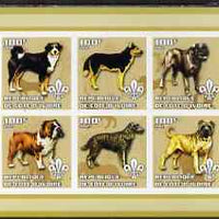 Ivory Coast 2002 Dogs #2 imperf sheetlet containing 6 values each with Scout logo unmounted mint