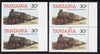 Tanzania 1985 Locomotive 3129 30s value (SG 433) unmounted mint imperf pair plus normal pair*