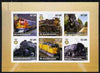 Mauritania 2002 Railway Locos #5 imperf sheetlet containing 6 values each with Rotary logo, unmounted mint