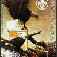 Congo 2004 Birds - Sur Salt Spring Island imperf s/sheet with Scout Logo in background unmounted mint