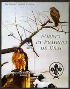 Congo 2004 Birds - Forets et Prairies de L'Est #1 (Bird of Prey) imperf s/sheet with Scout Logo in background unmounted mint