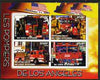 Ivory Coast 2004 Firemen of Los Angeles imperf sheetlet containing 4 values unmounted mint