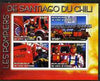 Ivory Coast 2004 Firemen of Santiago, Chile imperf sheetlet containing 4 values unmounted mint