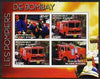 Ivory Coast 2004 Firemen of Bombay imperf sheetlet containing 4 values unmounted mint