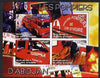 Ivory Coast 2004 Firemen of D'Abidjan imperf sheetlet containing 4 values unmounted mint