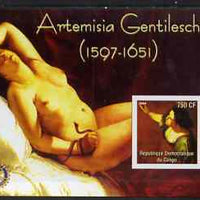 Congo 2004 Paintings by Artemisia Gentileschi imperf souvenir sheet with Rotary Logo, unmounted mint