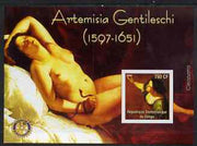 Congo 2004 Paintings by Artemisia Gentileschi imperf souvenir sheet with Rotary Logo, unmounted mint