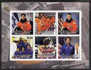 Mauritania 2003 Tribute to Space Shuttle 'Columbia' #2 imperf sheetlet containing 6 values unmounted mint