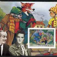 Benin 2003 Pinocchio imperf m/sheet #2 with portraits of Elvis & Walt Disney, unmounted mint