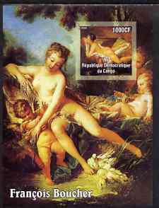 Congo 2005 Nude Paintings by F Boucher imperf s/sheet unmounted mint