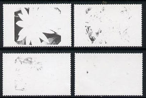 Tanzania 1986 Flowers perf proof set of 4 printed in black only unmounted mint (as SG 474-7)