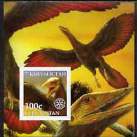 Kyrgyzstan 2003 Dinosaurs imperf m/sheet #1 with Rotary Logo, unmounted mint