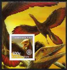 Kyrgyzstan 2003 Dinosaurs imperf m/sheet #1 with Rotary Logo, unmounted mint