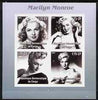Congo 2003 Marilyn Monroe #2 imperf sheetlet containing 4 values (B&W) unmounted mint