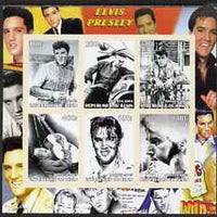 Benin 2003 Elvis Presley #02 imperf sheetlet containing set of 6 values unmounted mint
