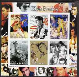 Eritrea 2003 Elvis Presley imperf sheetlet containing set of 6 values unmounted mint