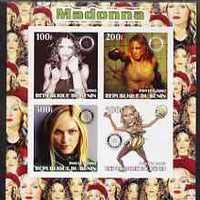 Benin 2003 Madonna #1 imperf sheetlet containing set of 4 values each with Rotary International Logo unmounted mint