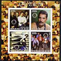 Benin 2003 Queen (pop group) #2 imperf sheetlet containing set of 4 values each with Rotary International Logo unmounted mint