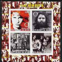 Benin 2003 The Doors (pop group) #1 imperf sheetlet containing set of 4 values each with Rotary International Logo unmounted mint