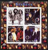 Eritrea 2003 The Bee Gees imperf sheetlet containing set of 4 values each with Rotary International Logo unmounted mint