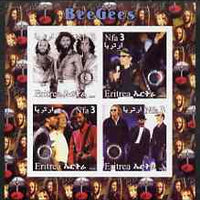 Eritrea 2003 The Bee Gees imperf sheetlet containing set of 4 values each with Rotary International Logo unmounted mint