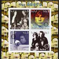 Eritrea 2003 The Doors (pop group) imperf sheetlet containing set of 4 values each with Rotary International Logo unmounted mint