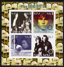Eritrea 2003 The Doors (pop group) imperf sheetlet containing set of 4 values each with Rotary International Logo unmounted mint
