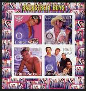 Eritrea 2003 Backstreet Boys imperf sheetlet containing set of 4 values each with Rotary International Logo unmounted mint