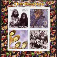 Eritrea 2003 The Beatles imperf sheetlet containing set of 4 values each with Rotary International Logo unmounted mint