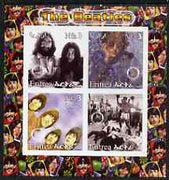 Eritrea 2003 The Beatles imperf sheetlet containing set of 4 values each with Rotary International Logo unmounted mint