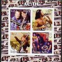 Eritrea 2003 AC/DC imperf sheetlet containing set of 4 values each with Rotary International Logo unmounted mint