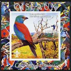 Ivory Coast 2003 Birds - Roller composite imperf sheetlet containing 1 value + 1 label with Scouts Logo, unmounted mint