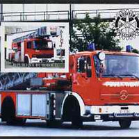 Djibouti 2004 Fire Engines #1 imperf s/sheet with Rotary Logo, unmounted mint