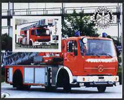 Djibouti 2004 Fire Engines #1 imperf s/sheet with Rotary Logo, unmounted mint