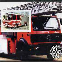 Djibouti 2004 Fire Engines #2 imperf s/sheet with Rotary Logo, unmounted mint
