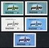 Tanzania 1987 Chama Cha 2s set of 5 imperf progressive proofs comprising single, 2-colour, two 3-colour composites plus all 4 colours unmounted mint as (SG 508)