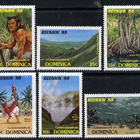 Dominica 1988 Reunion 88 Tourism set of 6 unmounted mint, SG 1119-24