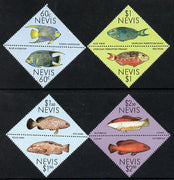 Nevis 1987 Coral Reef Fishes triangular set of 8 unmounted mint SG 477-84