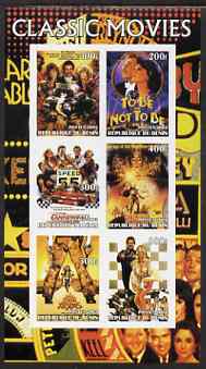 Benin 2003 Classic Movie (Posters) #3 imperf sheetlet containing set of 6 values unmounted mint