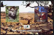 Mauritania 2003 The Nature Conservancy imperf m/sheet containing 2 x 150 um values (Apes, Bears & Birds) unmounted mint
