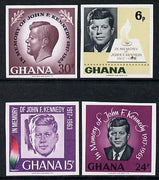 Ghana 1965 Kennedy imperf set of 4 unmounted mint as SG 403-6