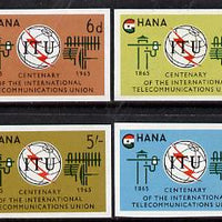 Ghana 1965 ITU imperf set of 4 unmounted mint as SG 369-72