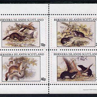 Bernera 1981 Woodland Wildlife perf sheetlet containing set of 4 values unmounted mint