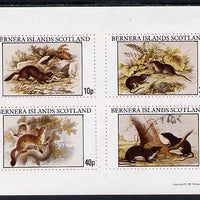 Bernera 1981 Woodland Wildlife imperf sheetlet containing set of 4 values unmounted mint